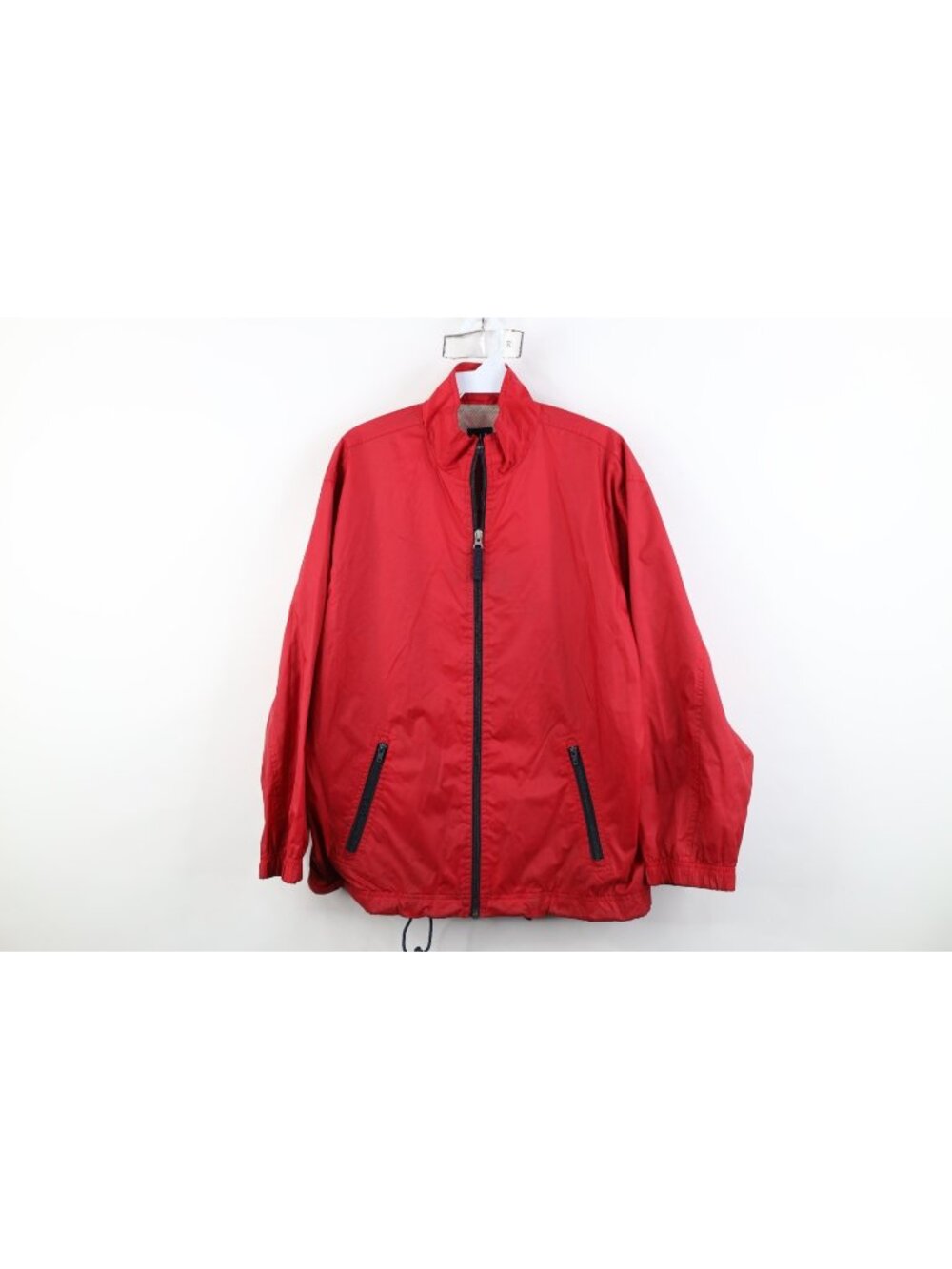 Vintage 90s Gap Mens Size Small Distressed Blank Ripstop Windbreaker Jacket Red